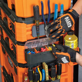 Klein Tools MODbox modular storage configuration for flexible small-part organization