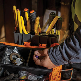 Klein Tools MODbox modular storage configuration adapts to your kit.
