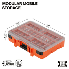 Klein Tools MODbox nine removable bins enable flexible sorting of small parts