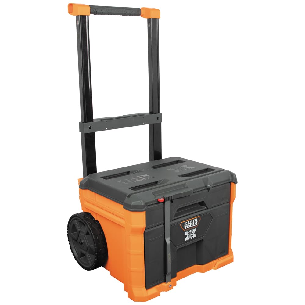 Klein Tools MODbox top drawer stores small parts and batteries for quick access