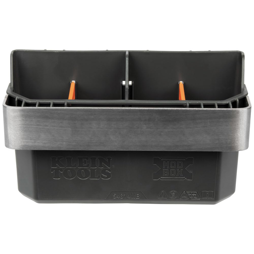 Klein Tools MODbox slim profile storage minimizes bulk while maximizing accessible space.