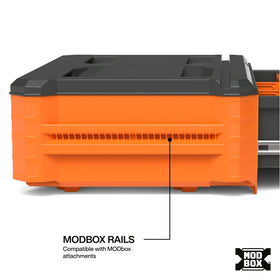 Klein Tools MODbox stackable design saves space in workshops