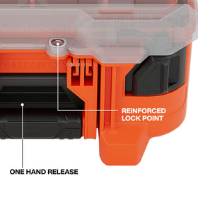 Klein Tools MODbox Tall clear lid view for at a glance contents