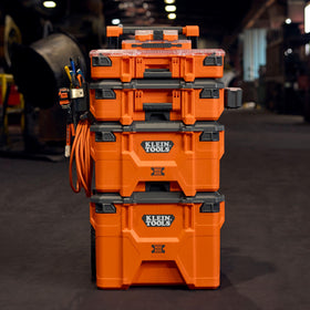 Klein Tools MODbox Tall connects with other MODbox components for a customizable mobile workstation