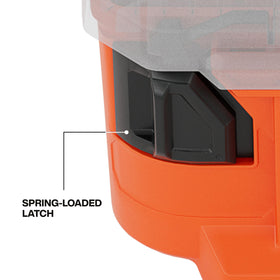 Klein Tools MODbox Tall stackable setup to save space in a busy workspace