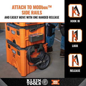 Klein Tools MODbox two-hooks in pack offer flexible storage options.