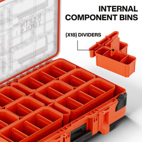 Klein Tools MODbox V-groove and ruler aid cutting and measuring tasks