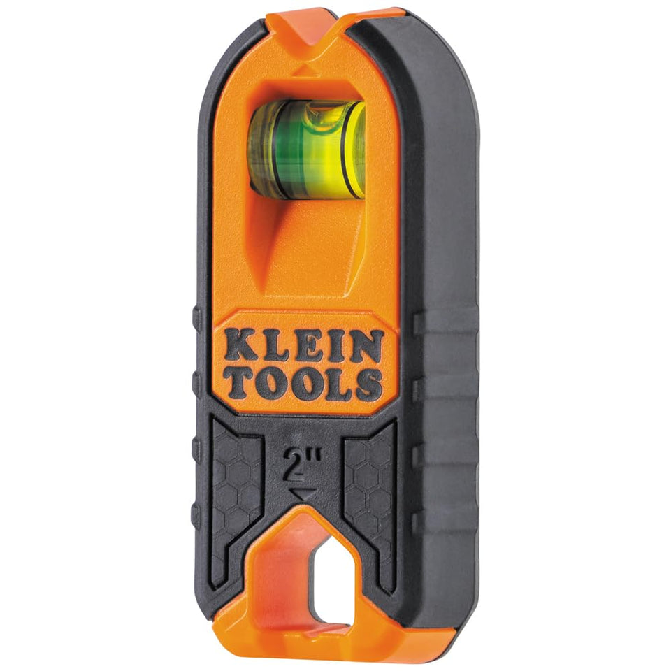 Klein Tools MSF100 magnetic stud finder compact design locates metal studs quickly.