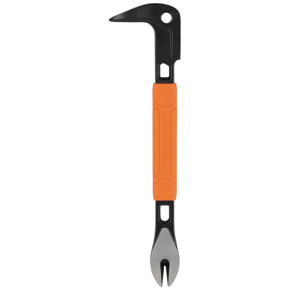 Klein Tools on-site use of the nail puller on wood surfaces.