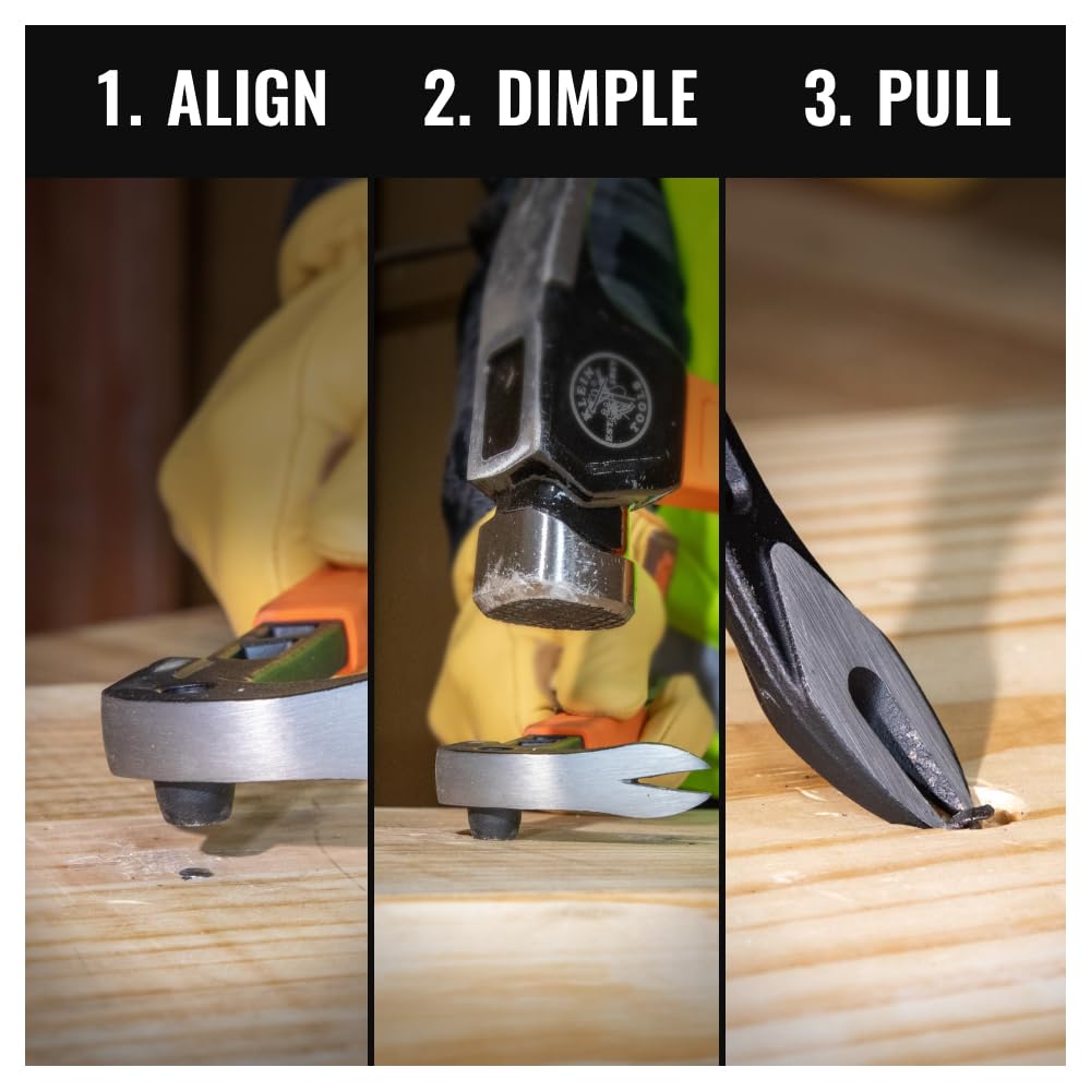 Klein Tools precision claws minimize damage to surrounding surfaces.