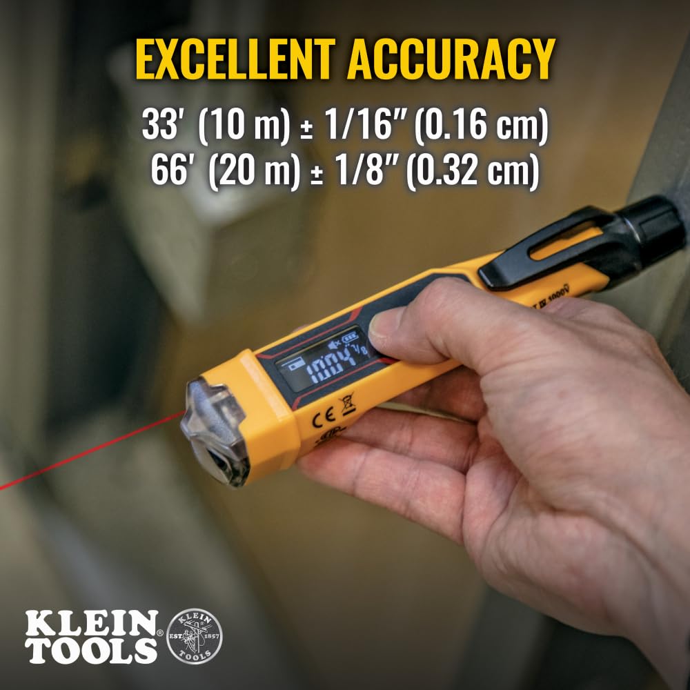 Klein Tools NCVT-6 detects AC voltage from 12 to 1000V in setups