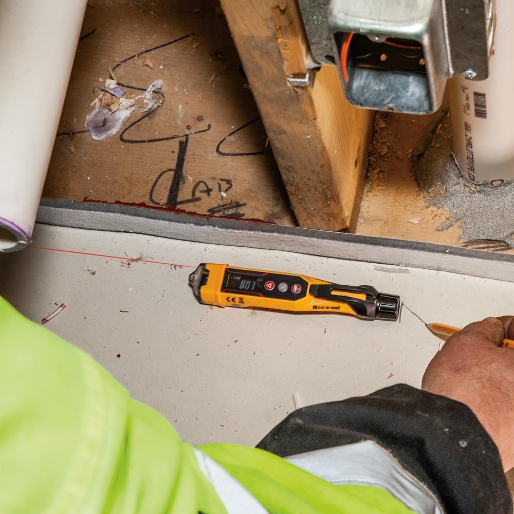 Klein Tools NCVT-6 pocket clip keeps it within reach on a tool belt