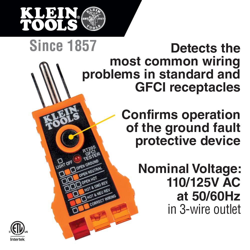 Klein Tools NCVT1P indicator LED shows tester status at a glance.