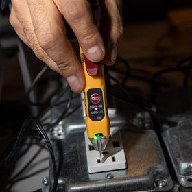 Klein Tools NCVT2P dual-range 12-1000V view for versatile detection.