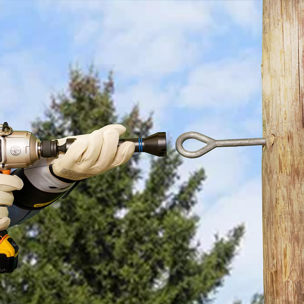 Klein Tools NRHD ball detent enhances retention and reduces drops