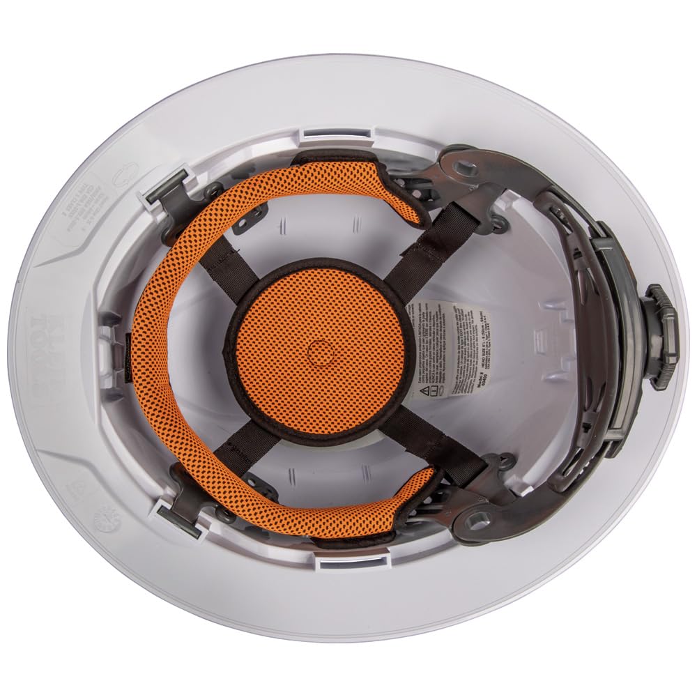 Klein Tools open-frame design maximizes airflow inside the hard hat.