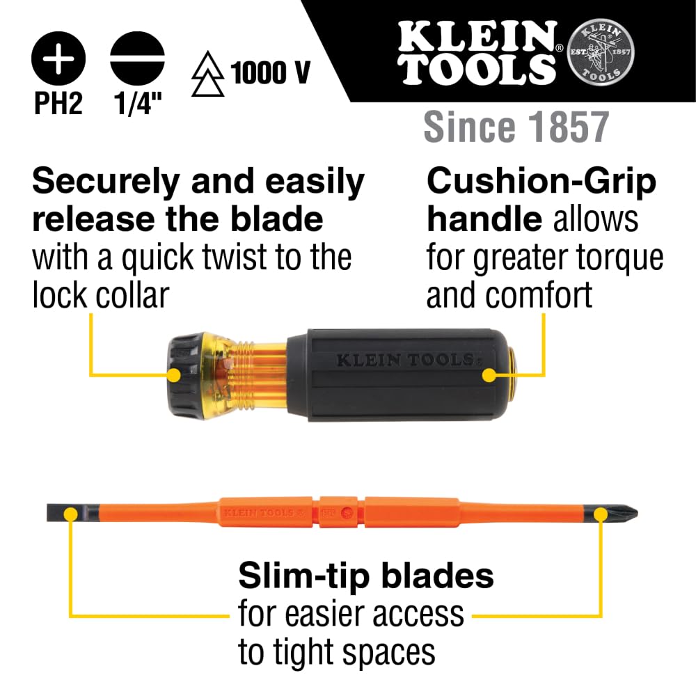 Klein Tools Phillips end close-up for precise fastener driving
