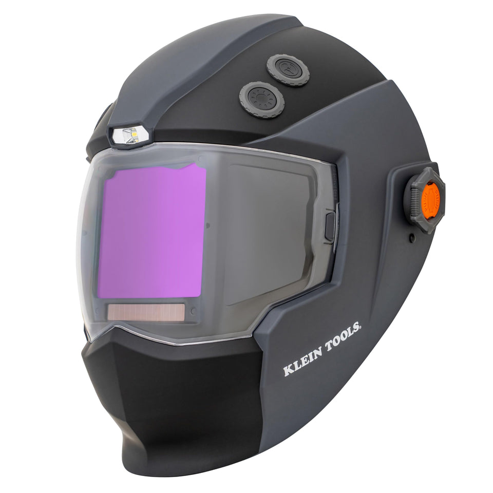 Klein Tools Phoenix 60141 front view shows panoramic helmet for wide weld visibility.