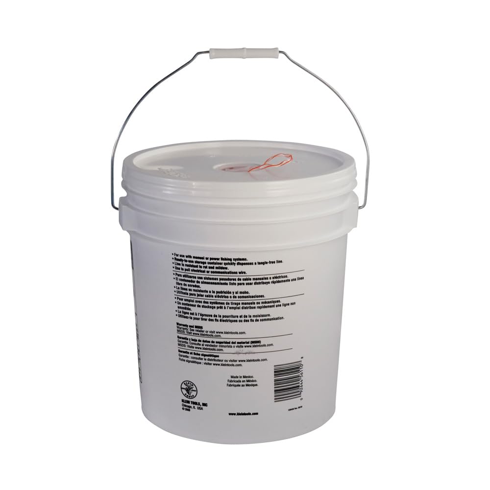 Klein Tools Poly Pull Line durable polyethylene material supports flexible light-duty use.
