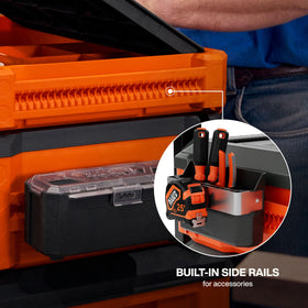 Klein Tools MODbox Tray Work Top supports professional durability on the job.