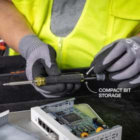 Klein Tools milled tips with magnet pickup for secure one-handed driving.