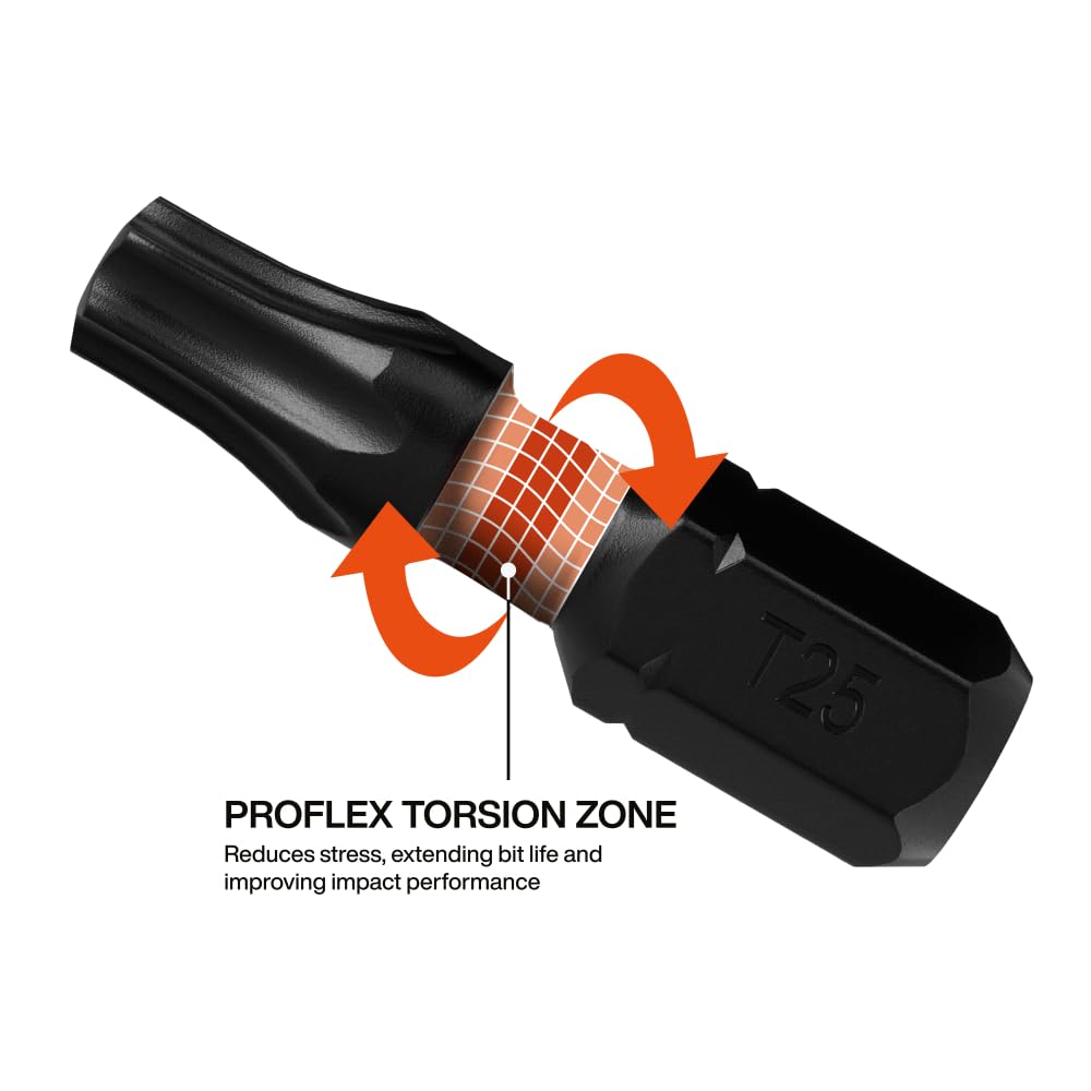 Klein Tools premium S2 steel construction for high-torque security bits