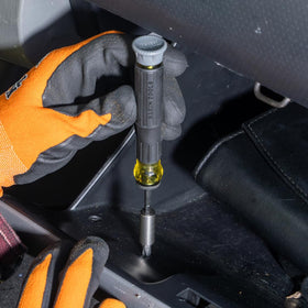 Klein Tools premium spin cap aids smooth, controlled fastening.