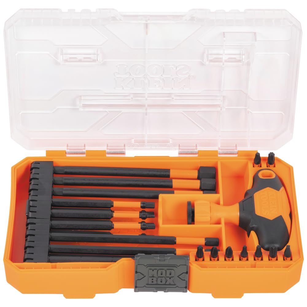 Klein Tools ProFlex ratcheting T-handle highlights quick bit changes