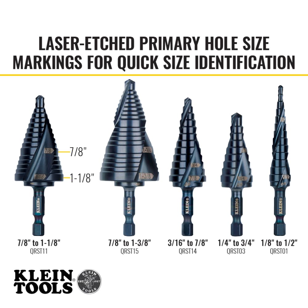 Klein Tools QRST11 laser-marked sizes for quick measurement checks