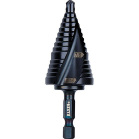 Klein Tools QRST11 step drill bit with dual spiral flutes for fast cutting