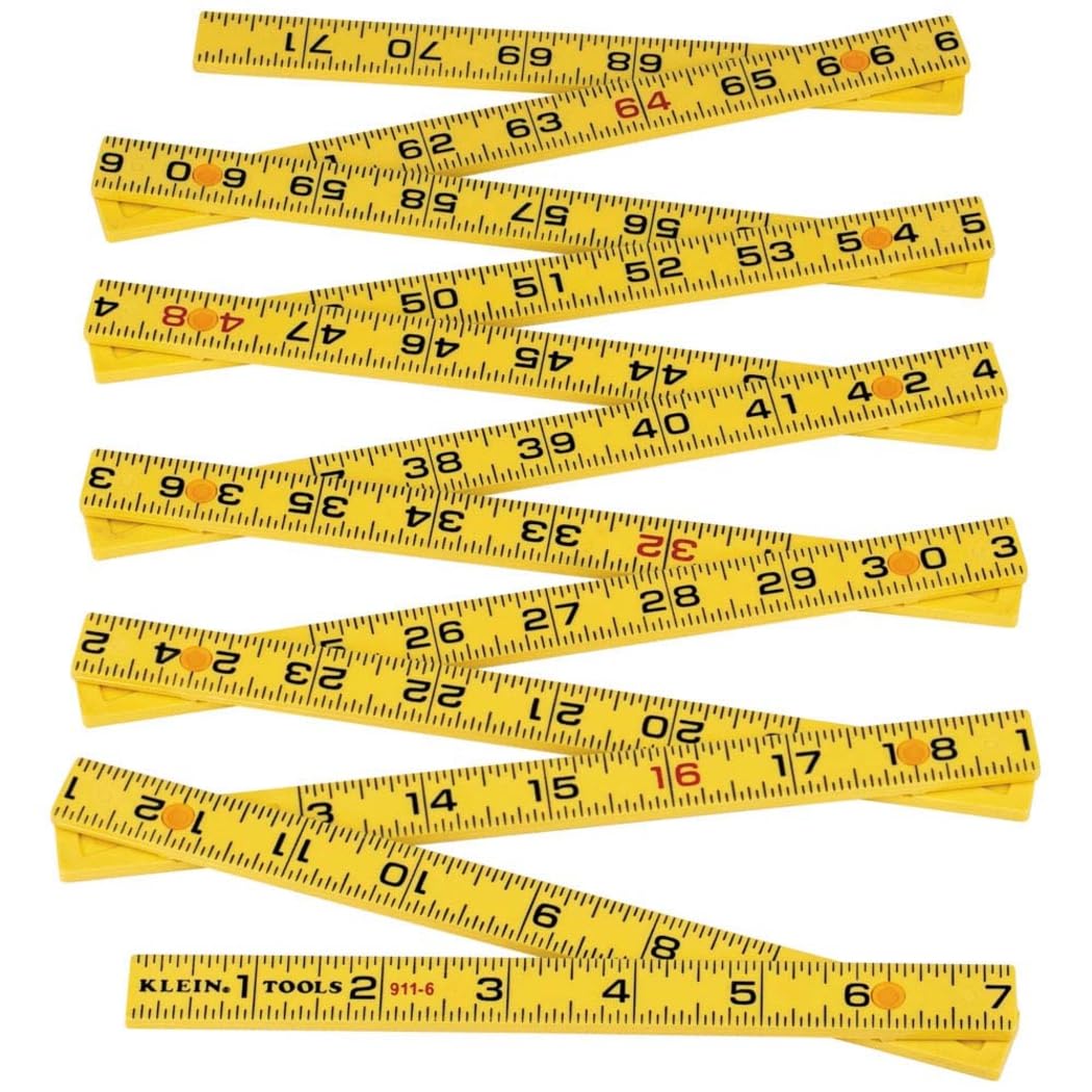 Klein Tools 911-6 features red center markings every 16 inches for reference.