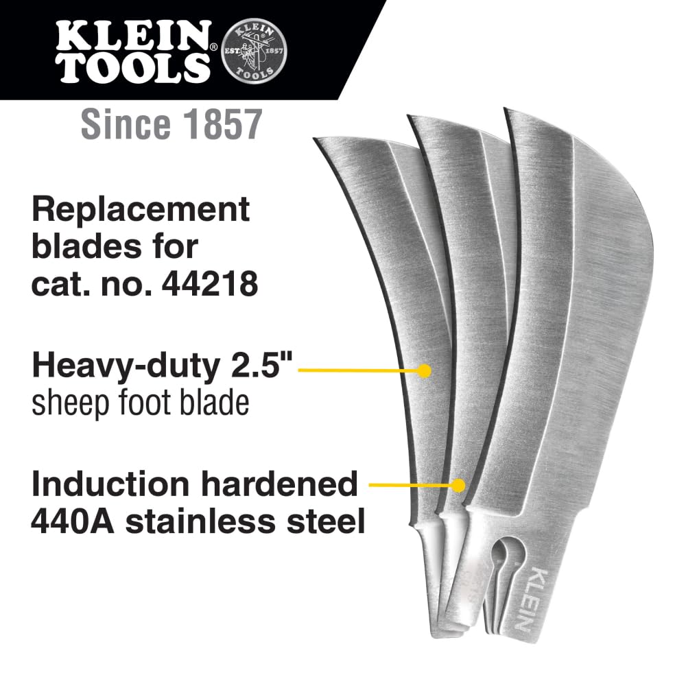 Replacement blades for Klein Cable Skinning Knife with durable induction-hardened steel