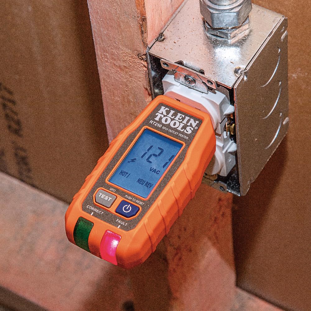 Klein Tools RT250 open ground detection assists wiring verification