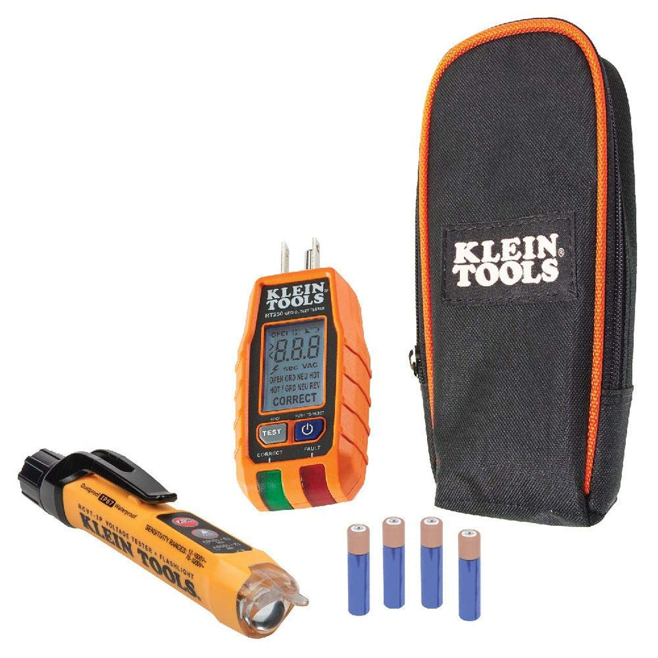 Klein Tools RT250KIT with LCD readout for quick outlet voltage checks