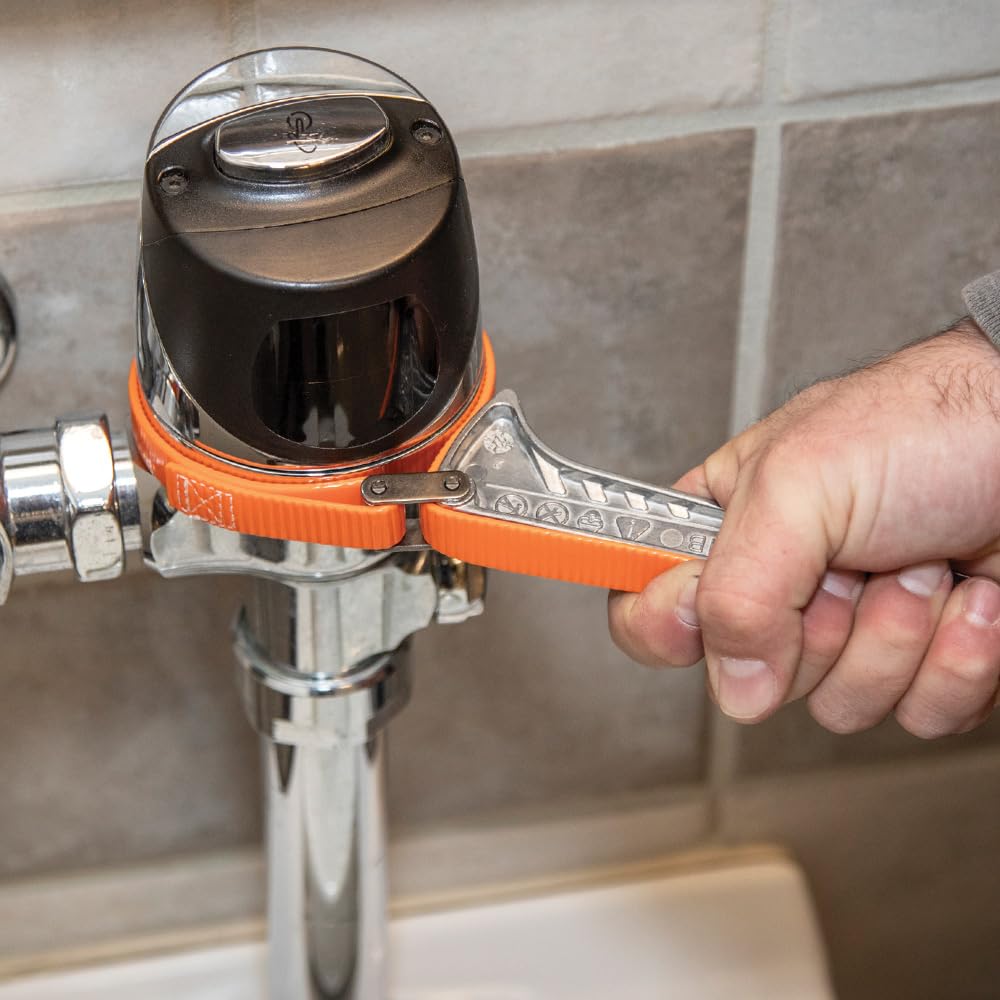 Klein Tools S6HB strap wrench features cam-action design for uniform torque.