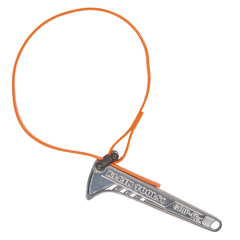 Klein Tools S6HB strap wrench with adjustable grip for tight, hard-to-reach fittings.