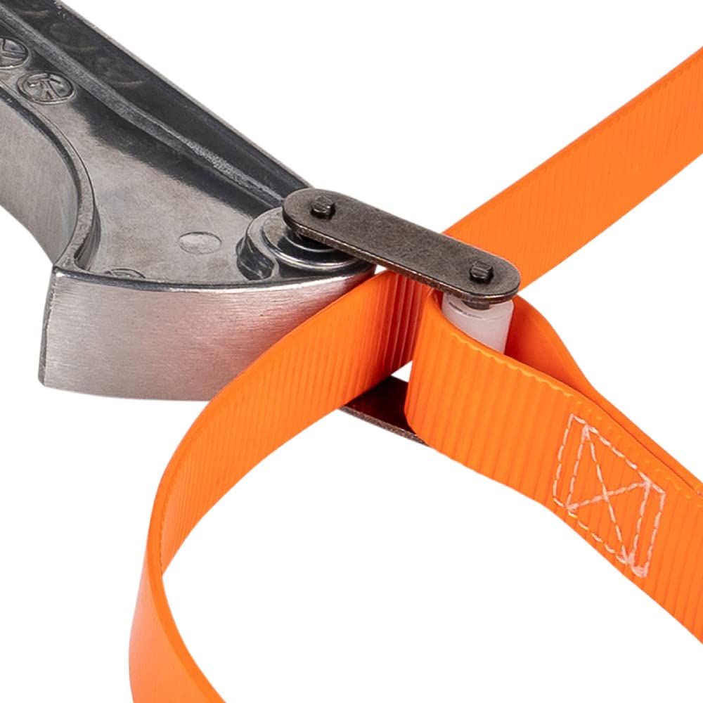 Klein Tools SHBKIT strap wrench kit adapts to belts, flywheels, and propeller assemblies