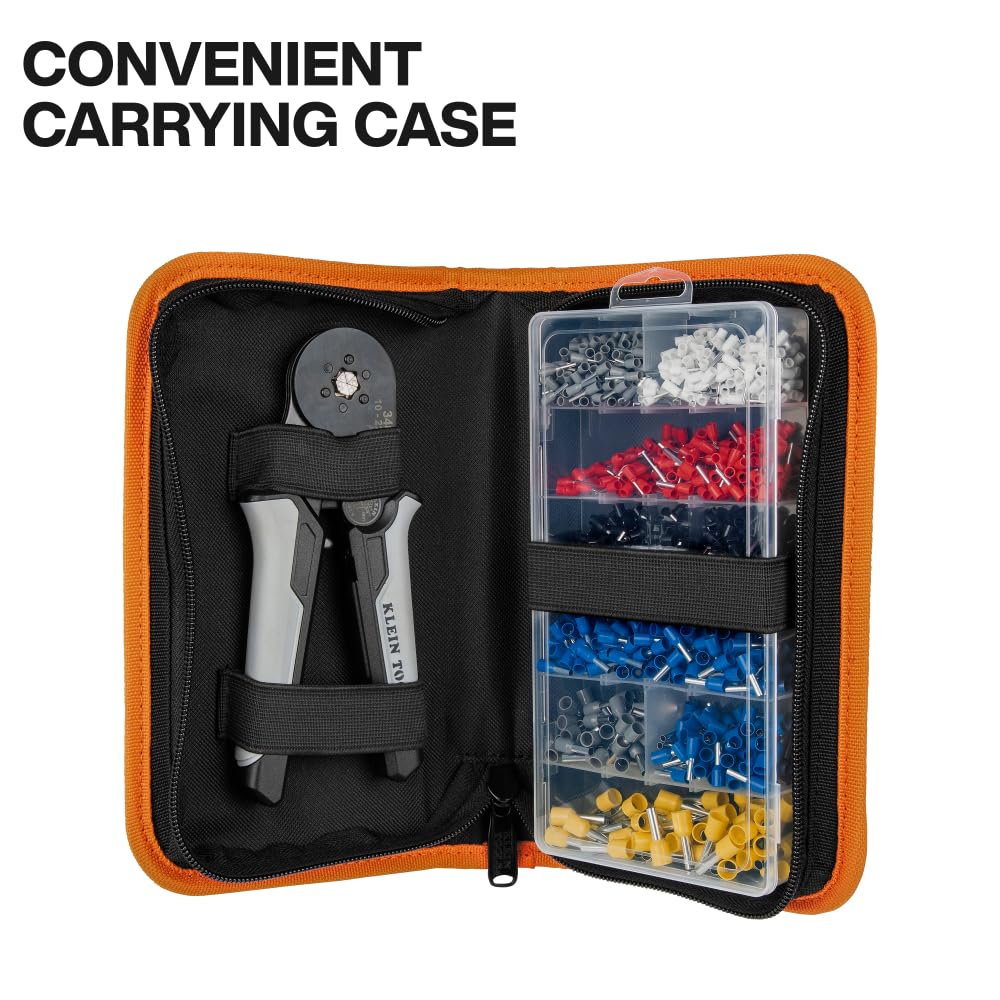 Klein Tools six-die crimp set for secure 360-degree crimps