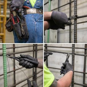 Slim-Head pliers close-up grip texture for improved dexterity.