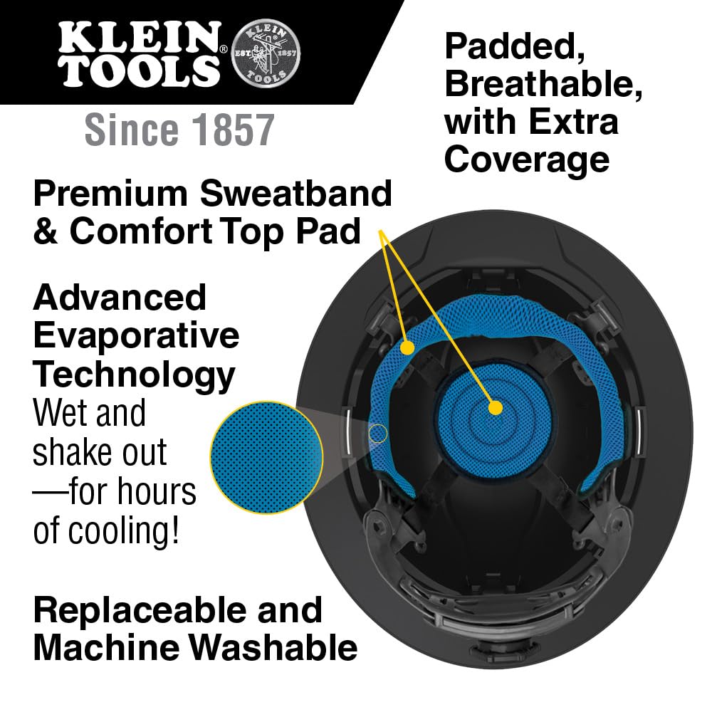 Klein Tools evaporative cooling sweatband for hot work environments