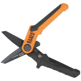 Klein Tools T2107 titanium-coated blades close-up for durable cutting
