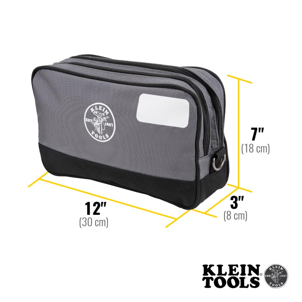 D-Rings on Klein Tools pouch for strap or carabiner attachment