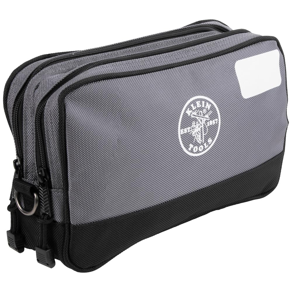 Klein Tools tool pouch dual compartments close-up for organized tools