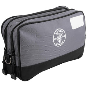 Klein Tools tool pouch dual compartments close-up for organized tools