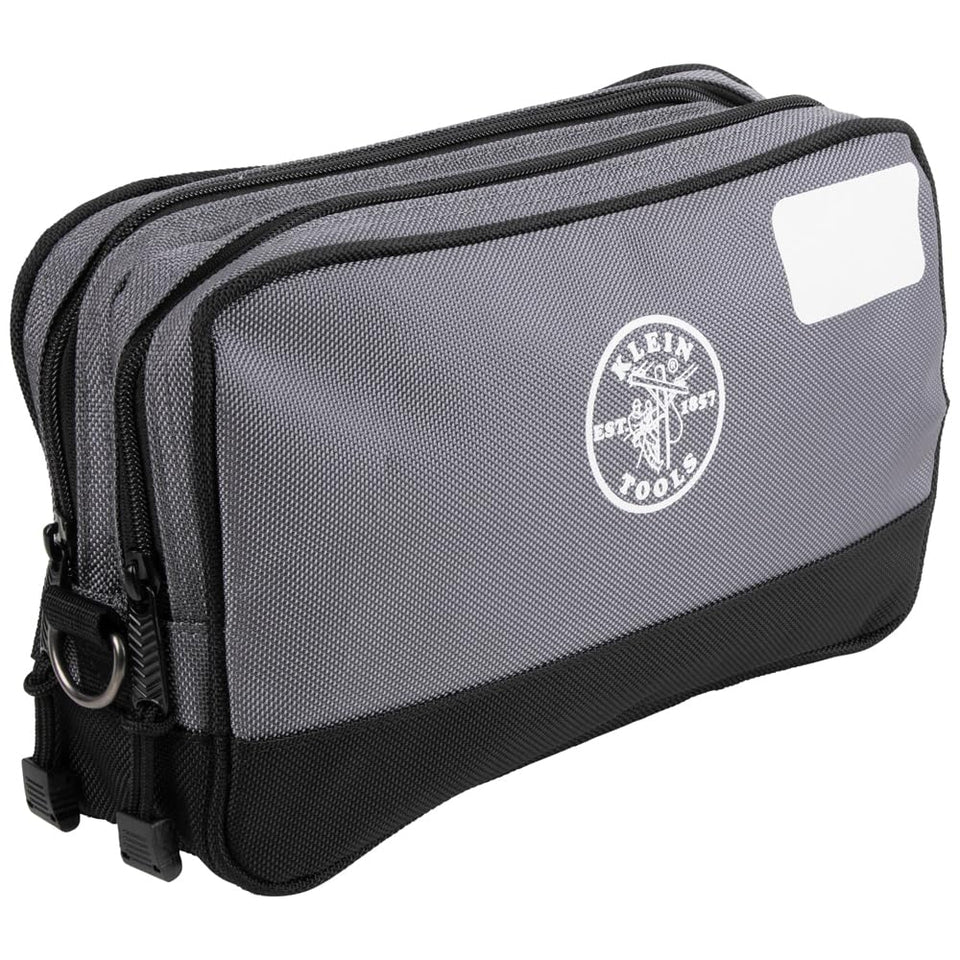 Klein Tools tool pouch dual compartments close-up for organized tools