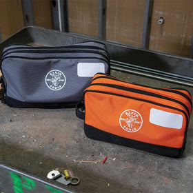 Klein Tools gray pouch compatible with shoulder straps