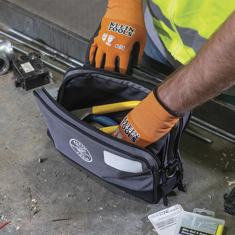 Compact Klein Tools pouch fits in toolboxes, bags, and totes