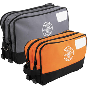 Klein Tools tool pouch gray dual compartments for organized storage