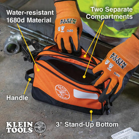 Klein Tools Tool Pouch uses heavy-duty 1680d fabric for durability.