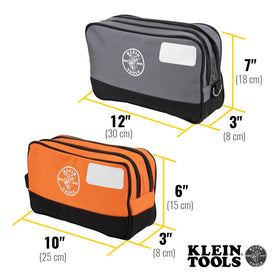Klein Tools pouch features reinforced 3-inch bottom for upright standing